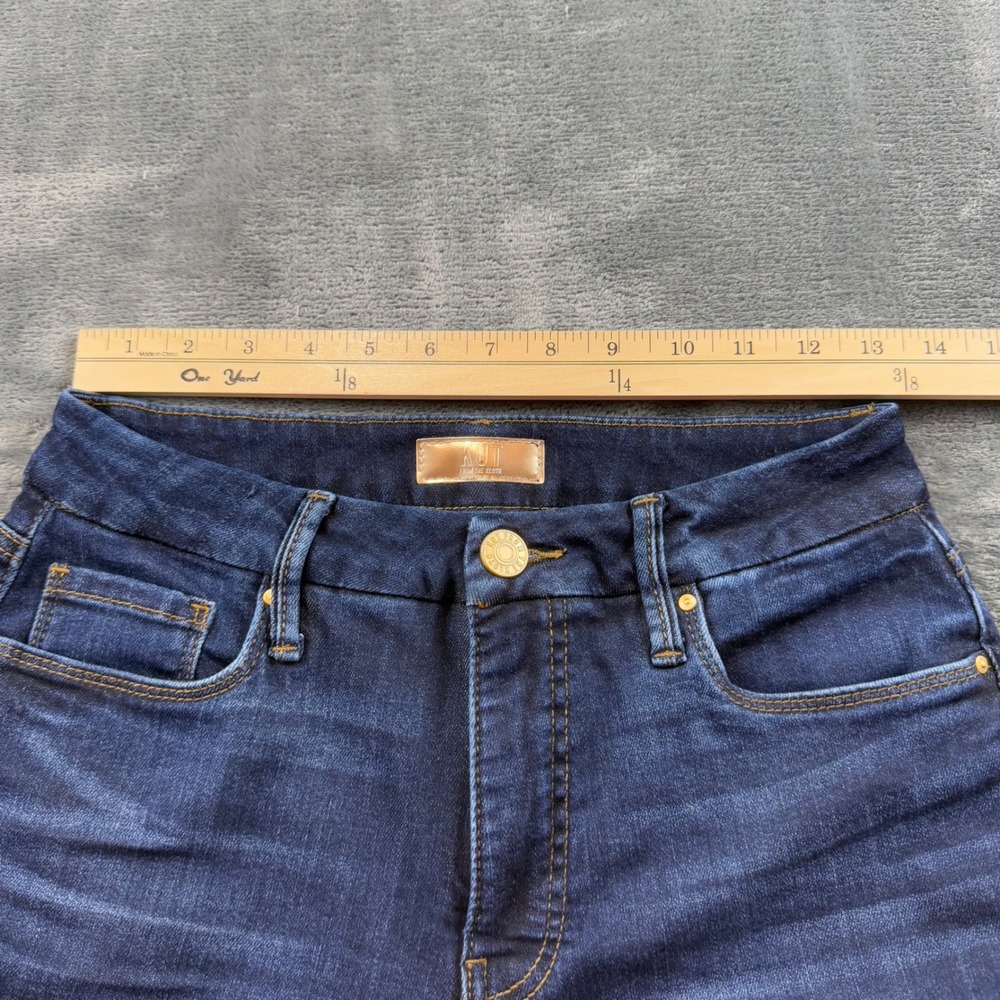KUT from the Kloth Meg Fab Ab Wide Leg Jeans Dark Wash Raw Hem 2P - Picture 6 of 11